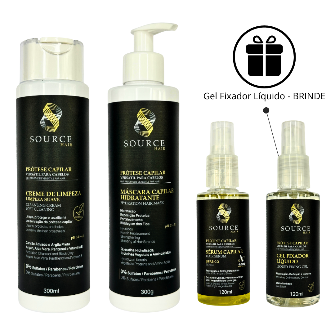 Kit Tratamento Completo Prótese Capilar (4 produtos) - Source Hair